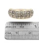 Diamond Vertical Bar Split Tapered Ring in Yellow Gold